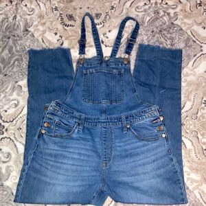 Target overalls with frayed hem